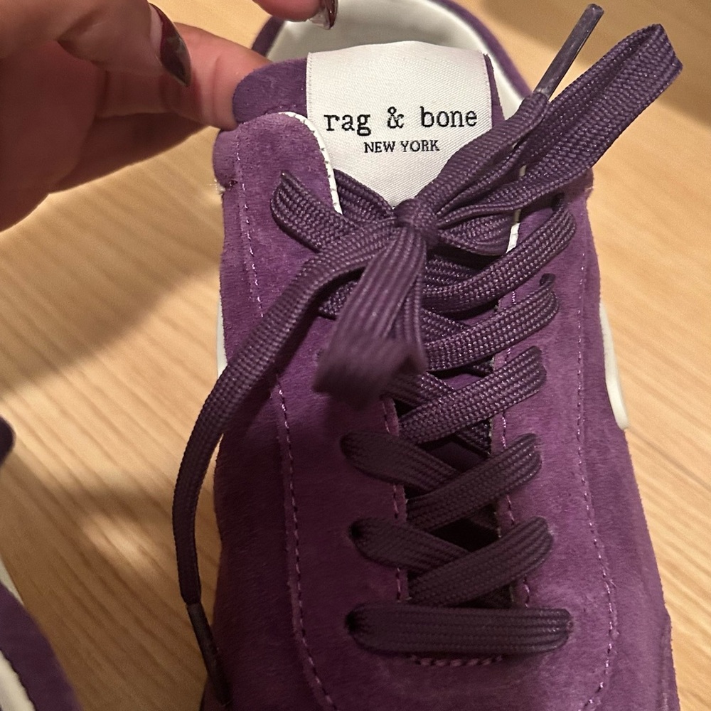 Rag And Bone Retro Runner Suede Violet Size 39 - image 4